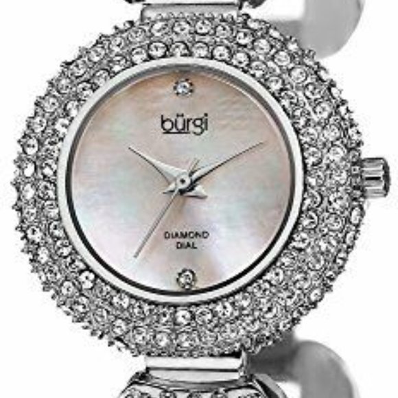 $695 MSRP- Burgi BUR 109 Women\'s Diamond and Crystal Watch
